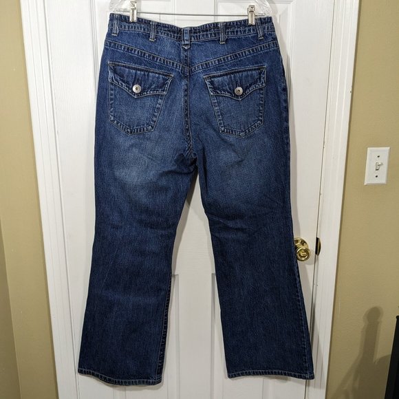 Tommy Hilfiger Y2K 2004 Hipster Boot Front Patch Pocket Back Flap Pocket - 14* - Picture 6 of 11